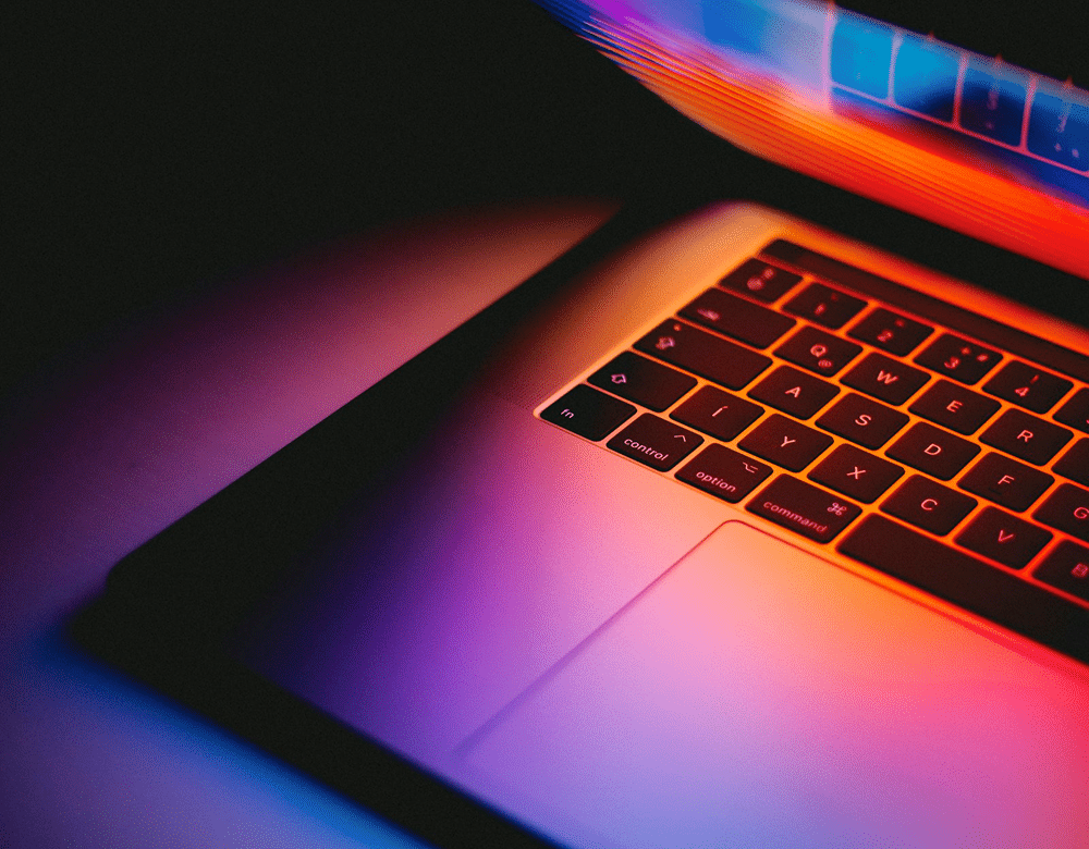 Close up of a Macbook